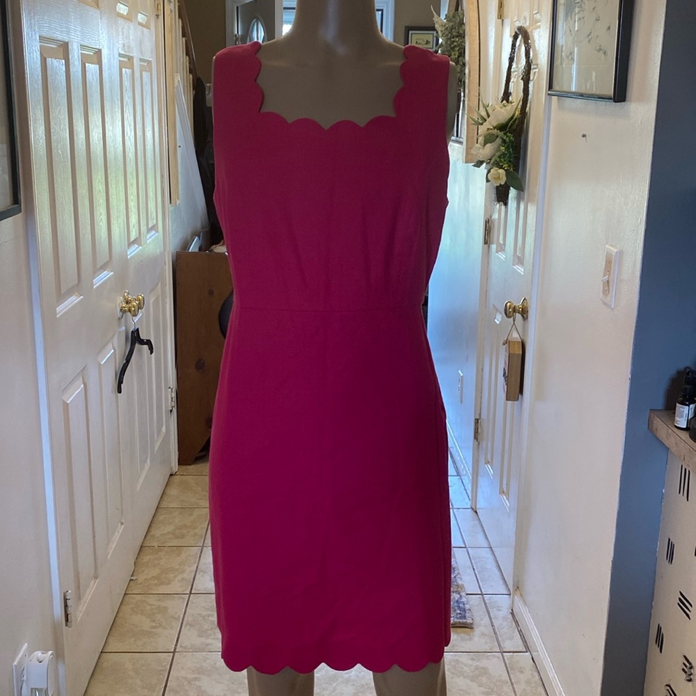 J. Crew Pink Scalloped Dress - Picture 2 of 10